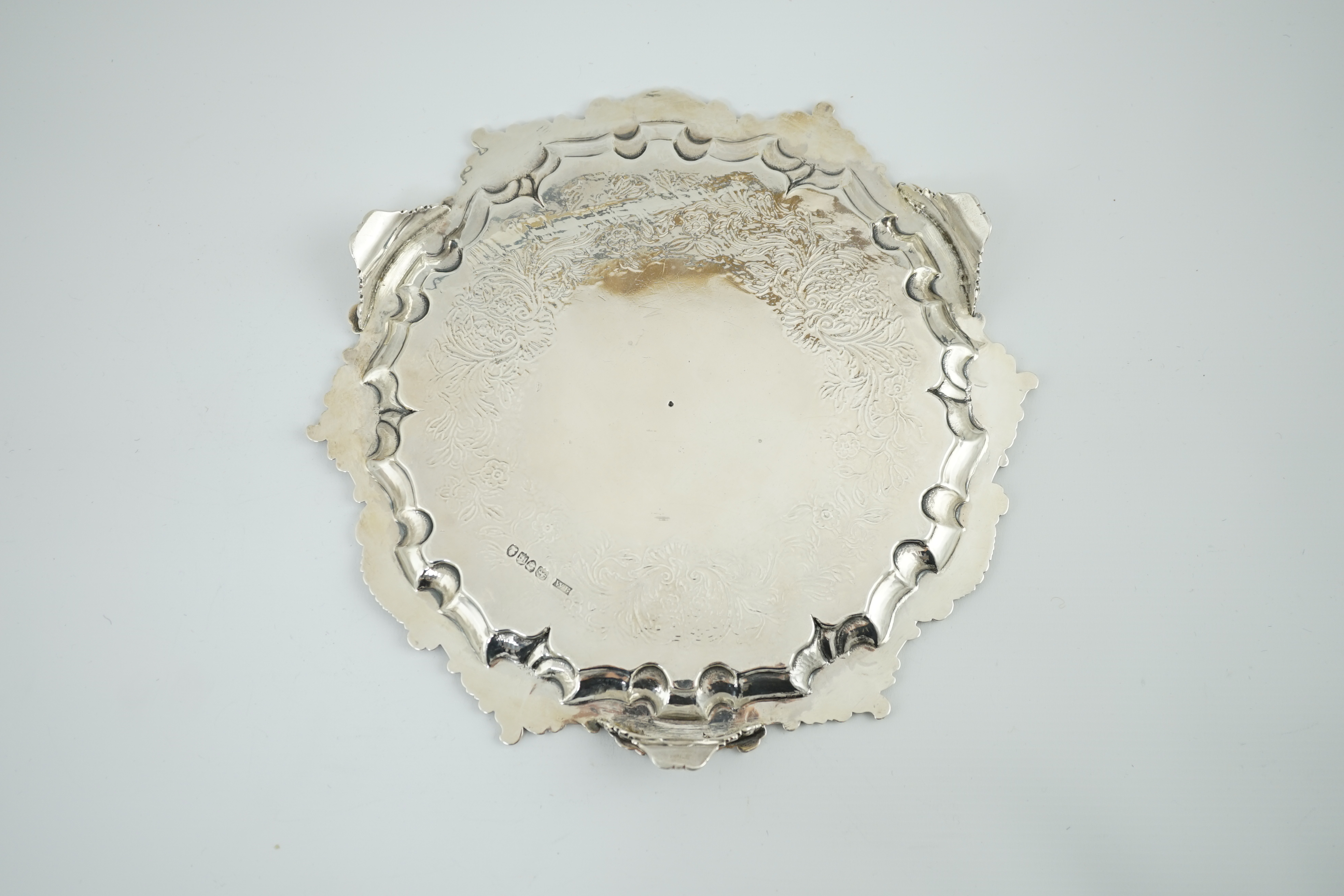 A George IV silver salver, by William Bateman